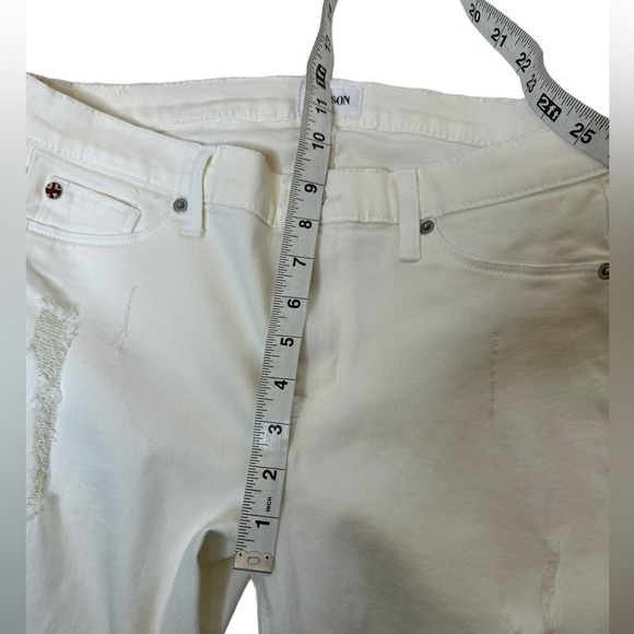 Hudson Nico Midrise Super Skinny Ankle Jean in White - Picture 9 of 11